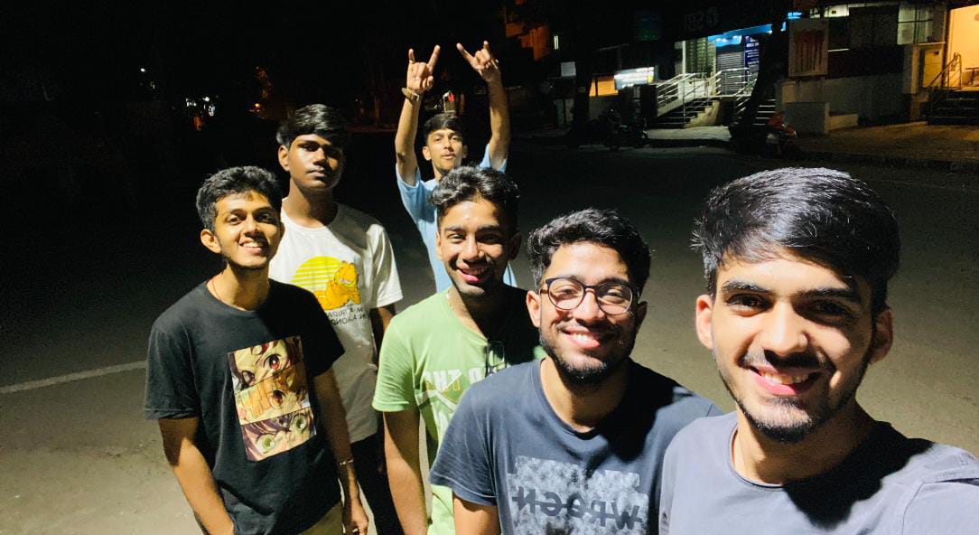 Group of friends hanging out